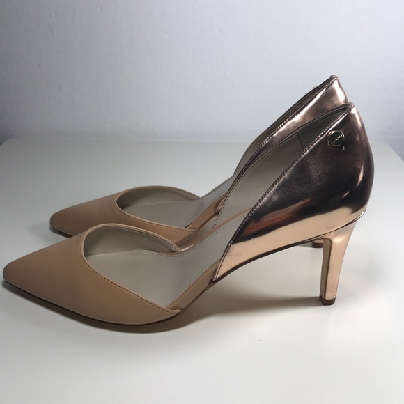 Calvin Klein Naline Nude with Rose Gold Metallic - Picture 2 of 7